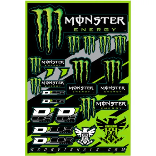 D'Cor Monster Energy Decal Sheet