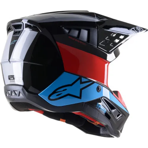 Alpinestars SM-5 Bond MX Helmet - Black/Red/Cyan - Large