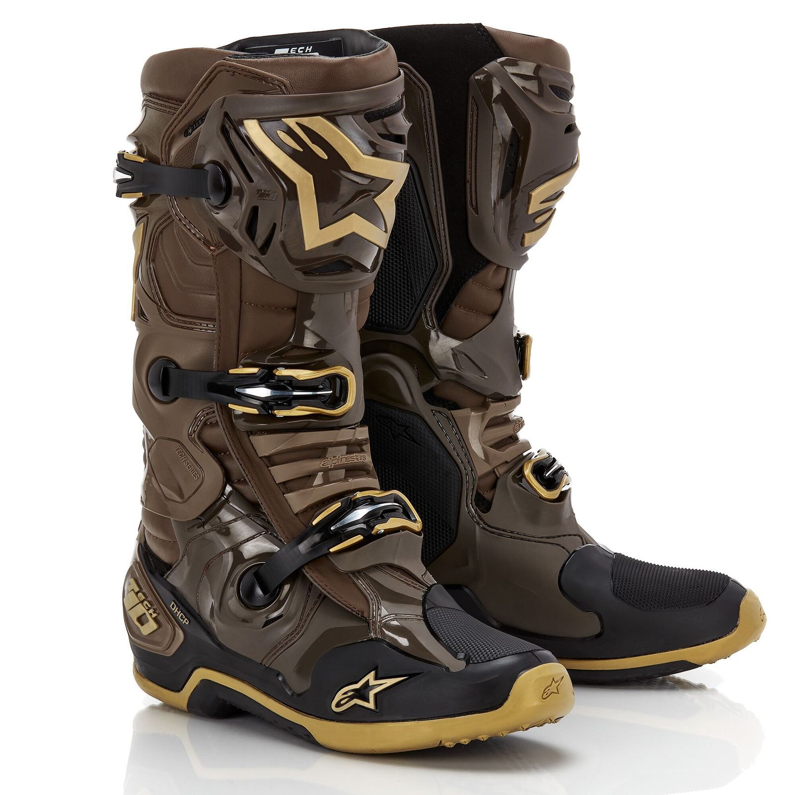 NEW Alpinestars Tech 10 Squad LE Boots Brown Gold