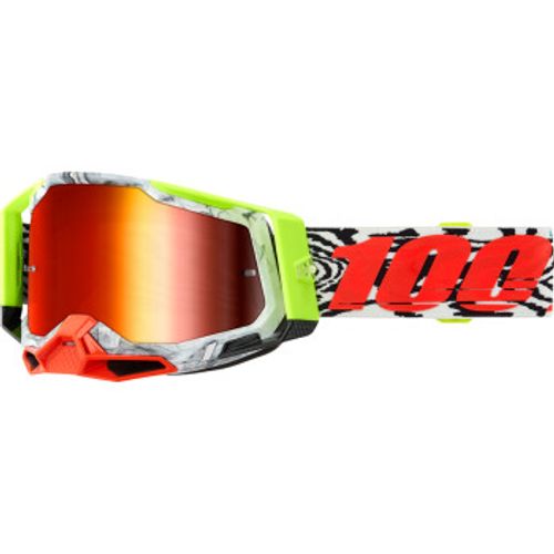 NEW! 100% Racecraft 2 MX Goggles - Engal w/ Red Mirror Lens