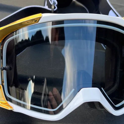 Fox Vue Stray MX Goggles - White/Gold