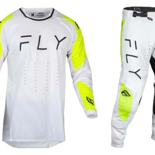 2024 Fly Racing Evolution DST Gear Combo - White/Hi-Vis - XL / 34