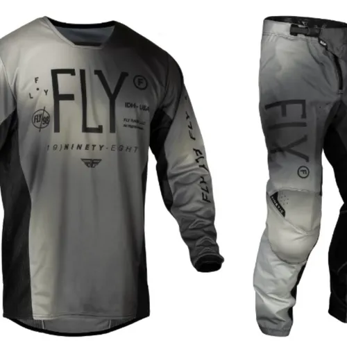 2024 Fly Racing Youth Kinetic Prodigy Gear Combo - Black/Light Grey