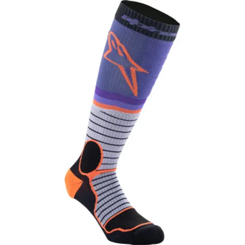 Alpinestars MX Pro Socks - Black/Gray/Purple/Orange