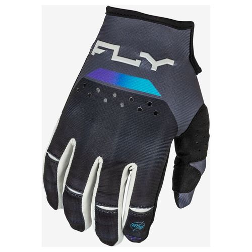 Fly Racing Kinetic Reload Gloves - Charcoal/Black/Blue Iridium