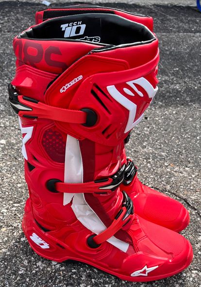 Alpinestars Tech 10 MX Boots - Red / Size 10