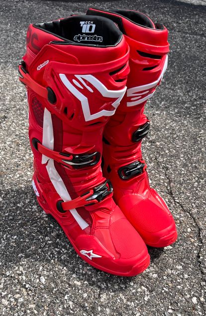 Alpinestars Tech 10 MX Boots - Red / Size 10