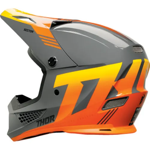 Thor Sector 2 Carve Helmet - Charcoal/Orange
