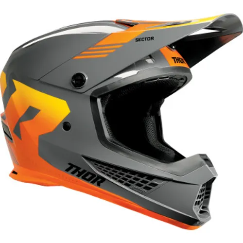Thor Sector 2 Carve Helmet - Charcoal/Orange