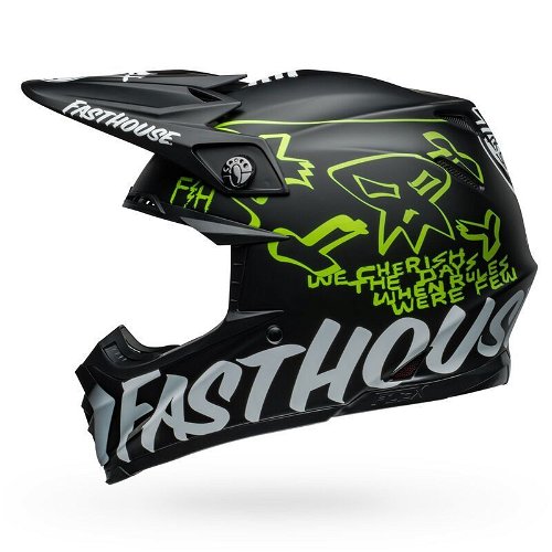 Bell Moto-9S Flex Helmet - Fasthouse MC Core - Matte Black/Yellow