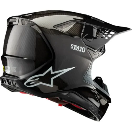Alpinestars Supertech M10 Solid MX Helmet - Gloss Black Carbon