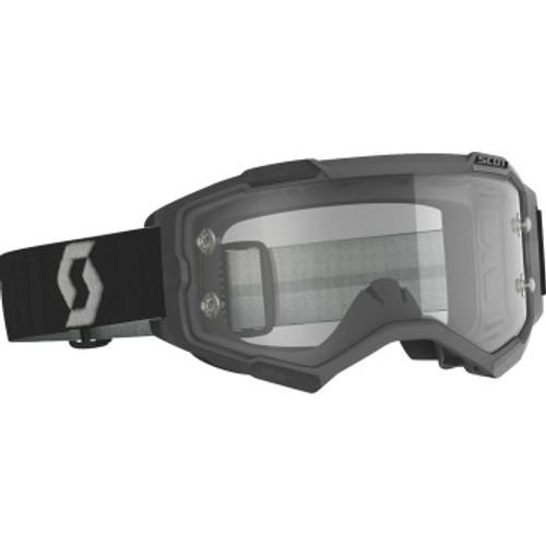 Scott Fury MX Goggles - Black/Gray w/ Clear Lens