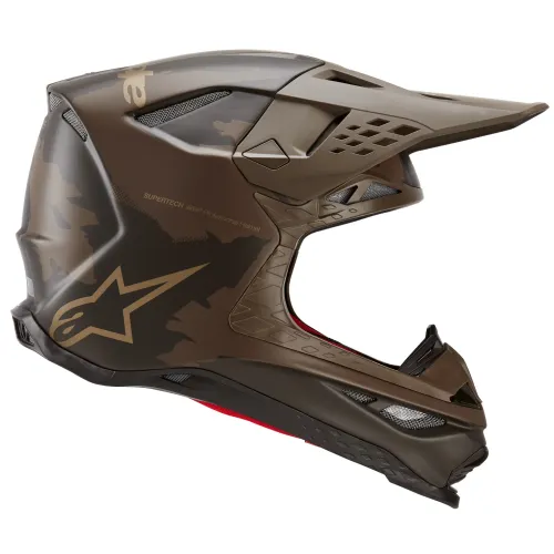 SALE! Alpinestars Supertech SM10 Squad Helmet - Brown/Gold - XL