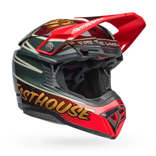 Bell Moto-10 Spherical Helmet - Fasthouse DITD 24 - Gloss Red/Gold