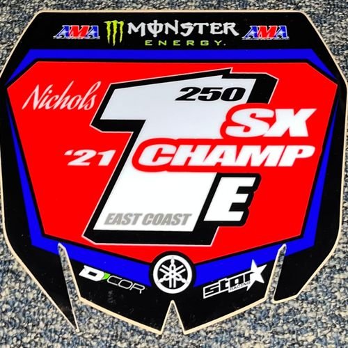 Colt Nichols 2021 SX East Coast Champ Front Number Plate Decal