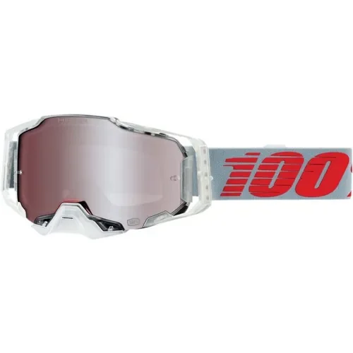 100% Armega Mx Goggles - X-Ray w/ HiPer Silver Mirror Lens