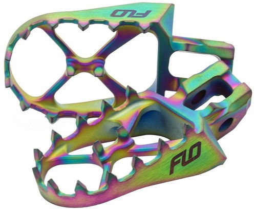 Flo Motorsports Titanium Footpegs - Yamaha YZ65/85 - Jet Fuel