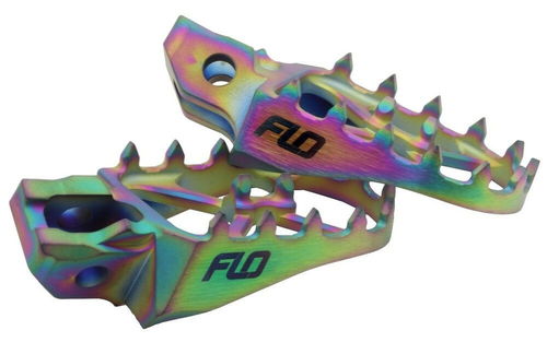 Flo Motorsports Titanium Footpegs - Yamaha YZ65/85 - Jet Fuel