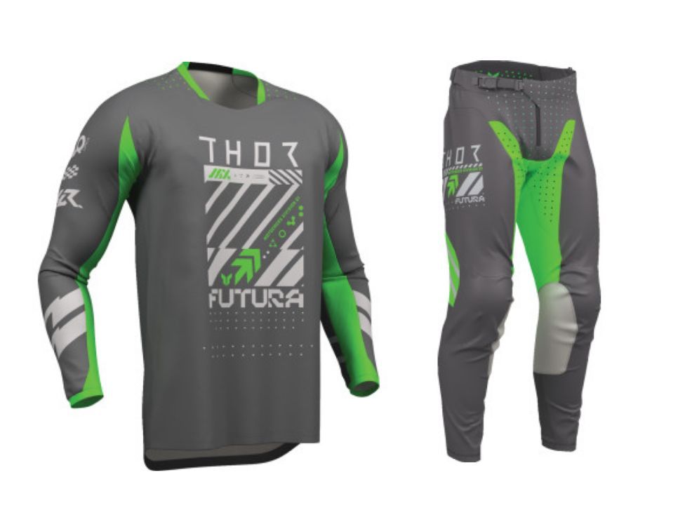 Thor Launchmode Futura Gear Combo - Charcoal/Green