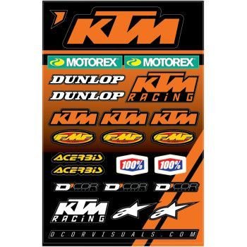 D'Cor KTM Racing Decal Sheet