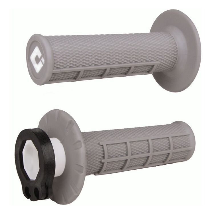 ODI V2 Half Waffle Lock-On Grips - Soft Grey