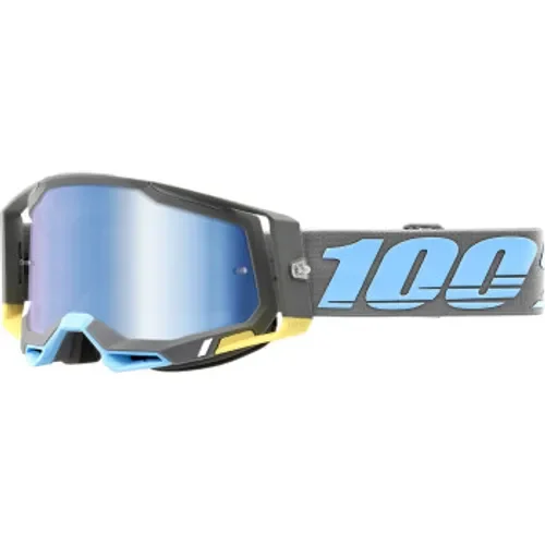 100% Racecraft 2 Goggles - Trinidad w/ Blue Mirror Lens