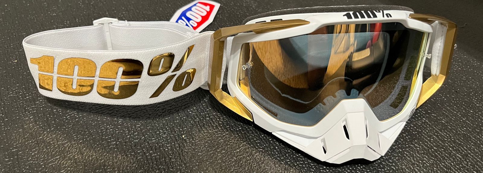 White and gold 100 goggles online