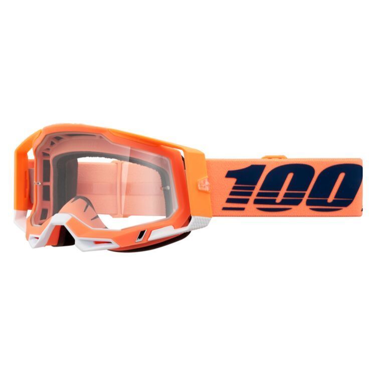 100% Racecraft 2 Goggles - Coral w/ Clear Lens