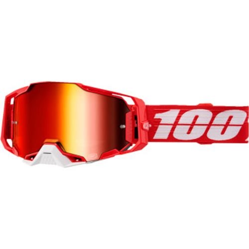 100% Armega Mx Goggles - C-Bad w/ Red Mirror Lens