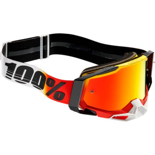 100% Racecraft 2 Goggles - Ogusto w/ Red Mirror Lens