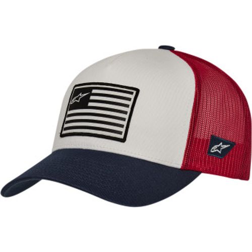 Alpinestars Flag Snapback Hat - White/Navy/Red