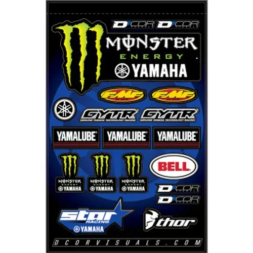D'Cor Star Yamaha Monster Energy Decal Sheet