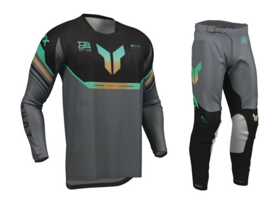 Thor Launchmode Vented Raptor Gear Combo - Black/Charcoal