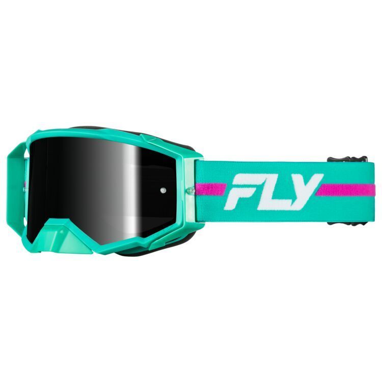 Fly Racing Zone Pro Goggles - Teal/Purple w/ Mirror Black Lens