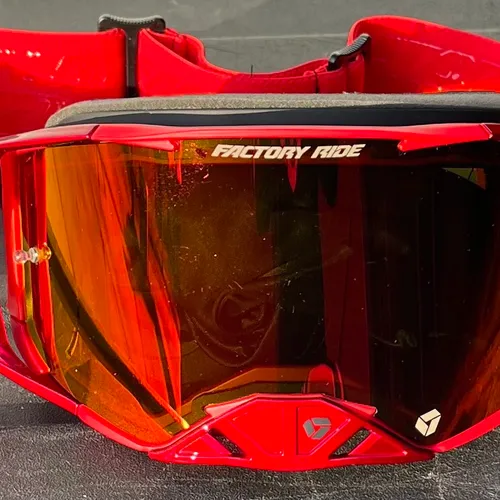 FXR Factory Ride MX Goggles - Red
