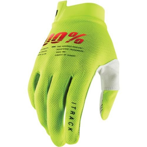 100% iTrack MX Gloves - Flo Yellow
