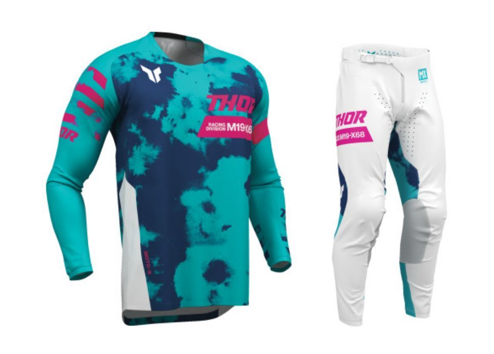 Thor Launchmode Bleach Gear Combo - White/Aqua