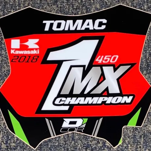 Eli Tomac 2018 MX Champ Front Number Plate Decal