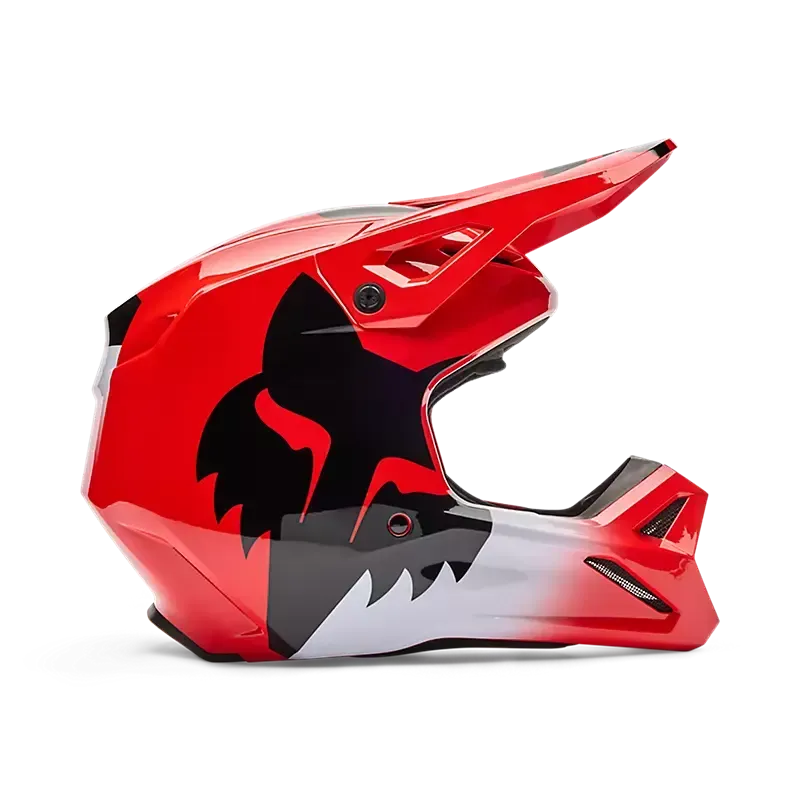 Fox Racing V1 Shield Helmet - Flo Red