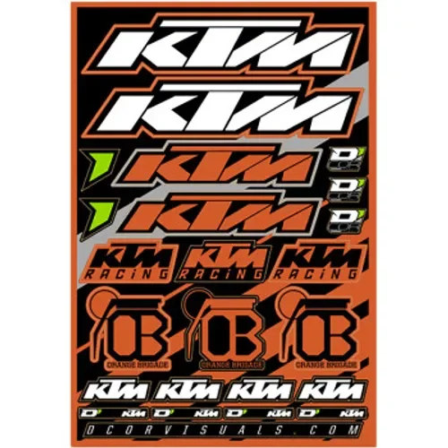 D'Cor KTM Orange Brigade Decal Sheet