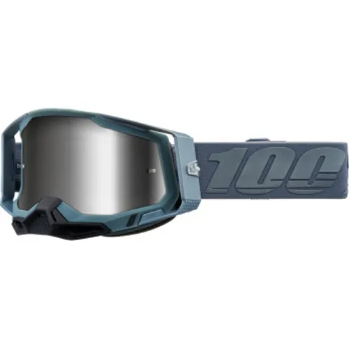 100% Racecraft 2 Goggles - Battleship w/ Silver Mirror Lens