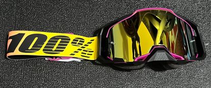 100% Armega Goggles - Yellow/Pink 