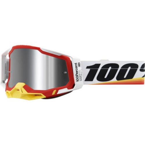 100% Racecraft 2 Goggles - Arsham Red w/ Silver Mirror Lens