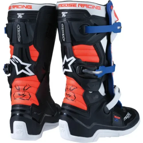 Alpinestars/Moose Racing Tech 7s Youth Boots - Black/White/Red/Blue