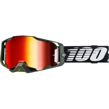 100% Armega MX Goggles - Soledad w/ Red Mirror Lens