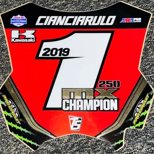 Adam Cianciarulo 2019 MX Champ Front Number Plate Decal