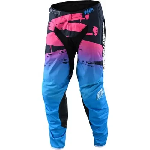 Troy Lee Designs Brushed GP Pants - Navy/Cyan/Pink - Size 34