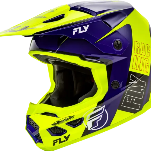 NEW! Fly Racing Kinetic Rally MX Helmet - Hi-Vis/Blue/Black