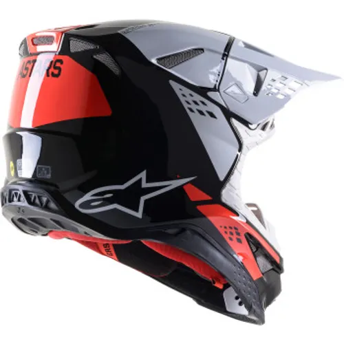 Alpinestars Supertech M8 Factory Helmet - White/Flo Red