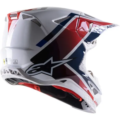 Alpinestars Supertech M10 Meta Helmet - White/Red/Blue